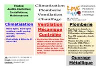 PLOMBERIE SANITAIRE / SECURITE INCENDIE / CLIMATISATION - VENTILATION MECANIQUE CONTRÔLEE / OUVRAGE METALLIQUE
