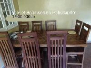 64719 - Table, chaise, lits en pallissandre à vendre